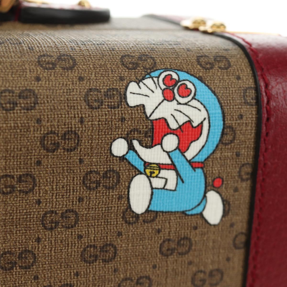 GUCCI Micro GG Supreme Doraemon Attaché Case PVC 2way Beige 633587 Auth 187481SM