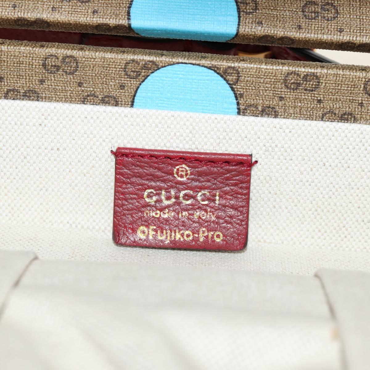 GUCCI Micro GG Supreme Doraemon Attaché Case PVC 2way Beige 633587 Auth 187481SM