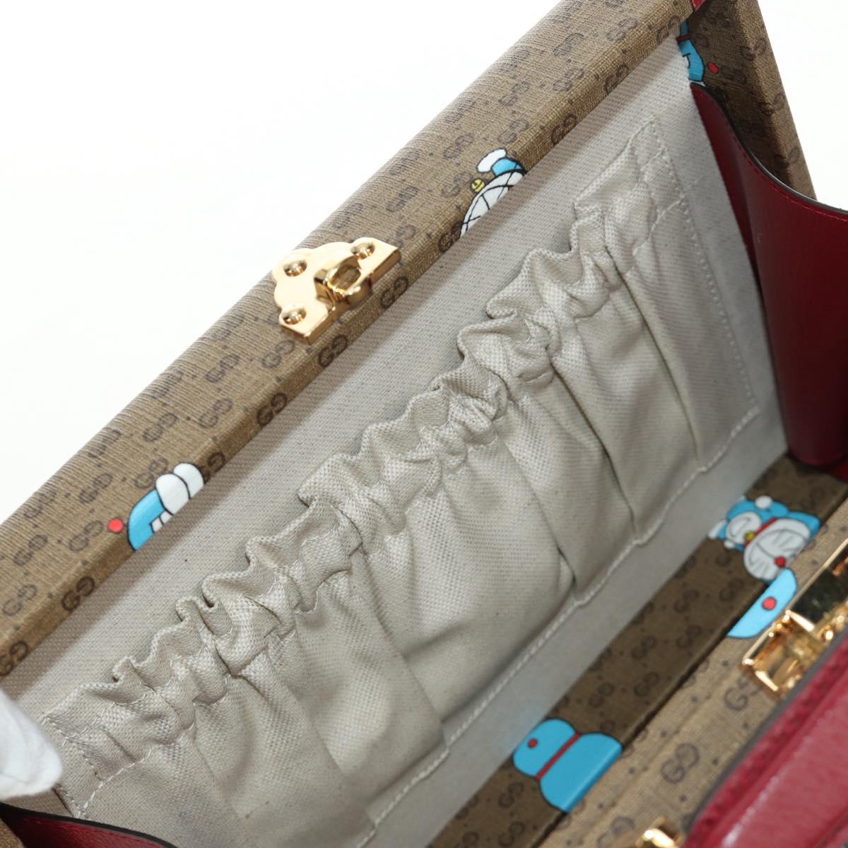 GUCCI Micro GG Supreme Doraemon Attaché Case PVC 2way Beige 633587 Auth 187481SM