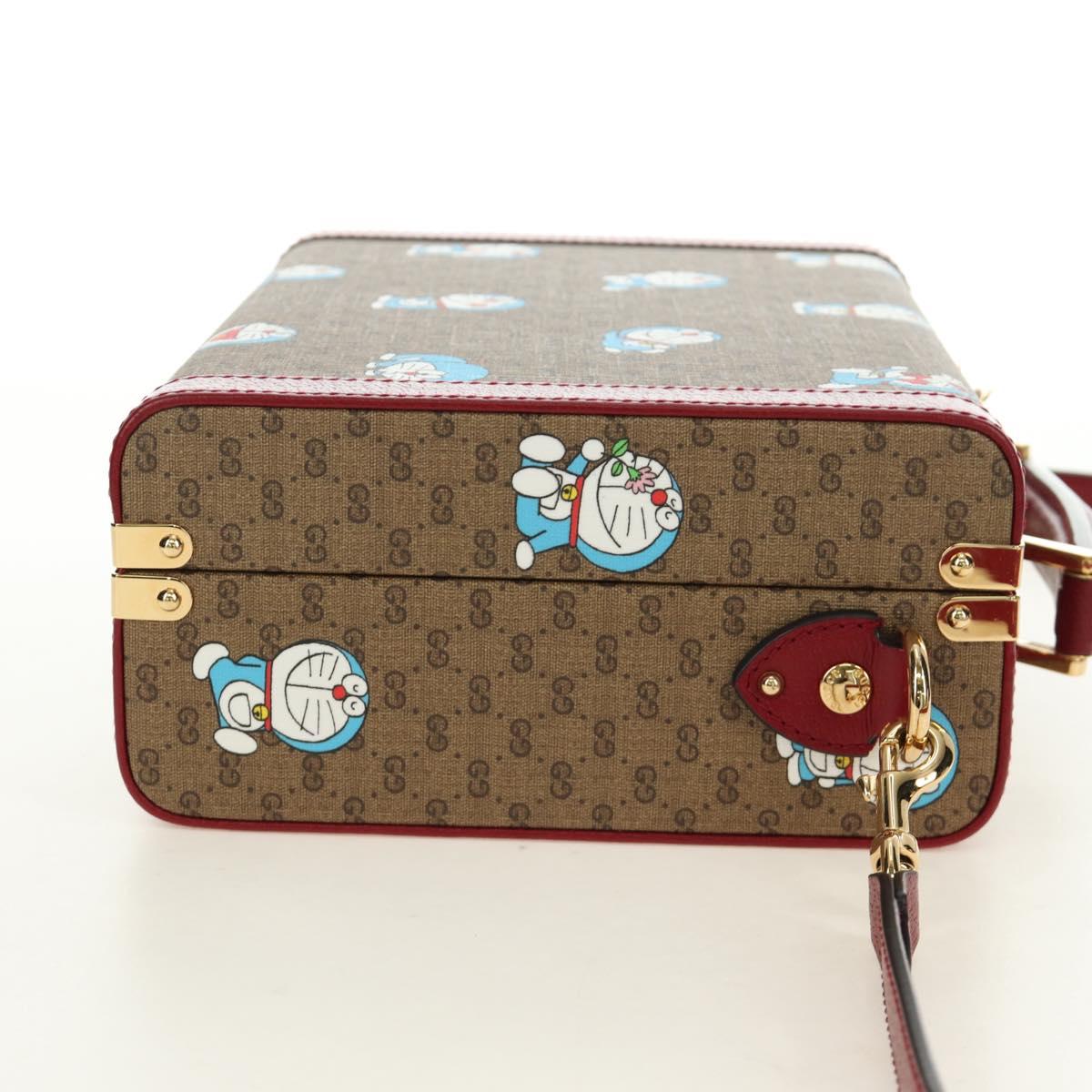 GUCCI Micro GG Supreme Doraemon Attaché Case PVC 2way Beige 633587 Auth 187481SM