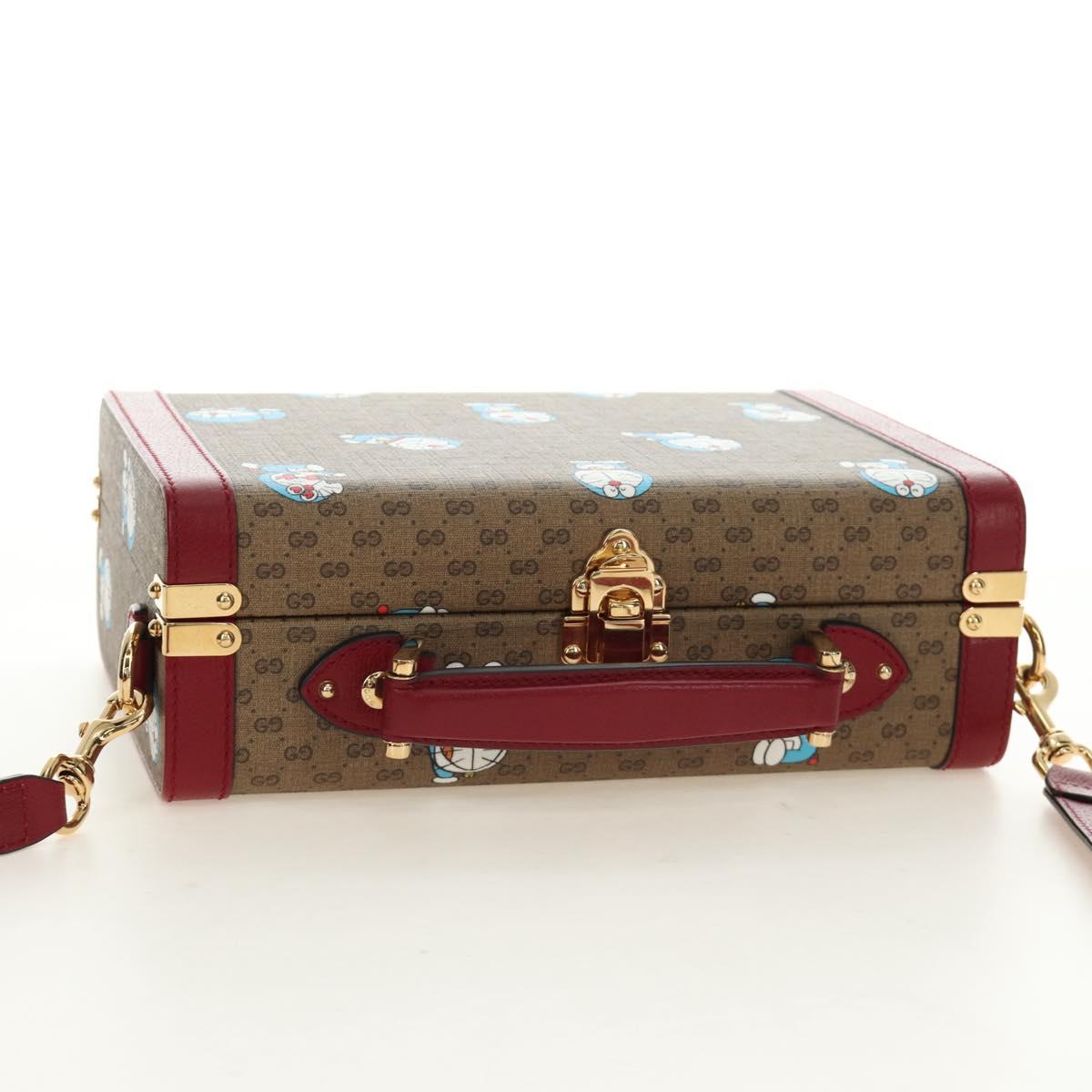 GUCCI Micro GG Supreme Doraemon Attaché Case PVC 2way Beige 633587 Auth 187481SM