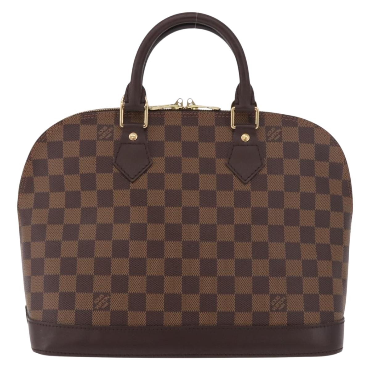 LOUIS VUITTON Damier Ebene Alma Hand Bag N51131 LV Auth 187482V