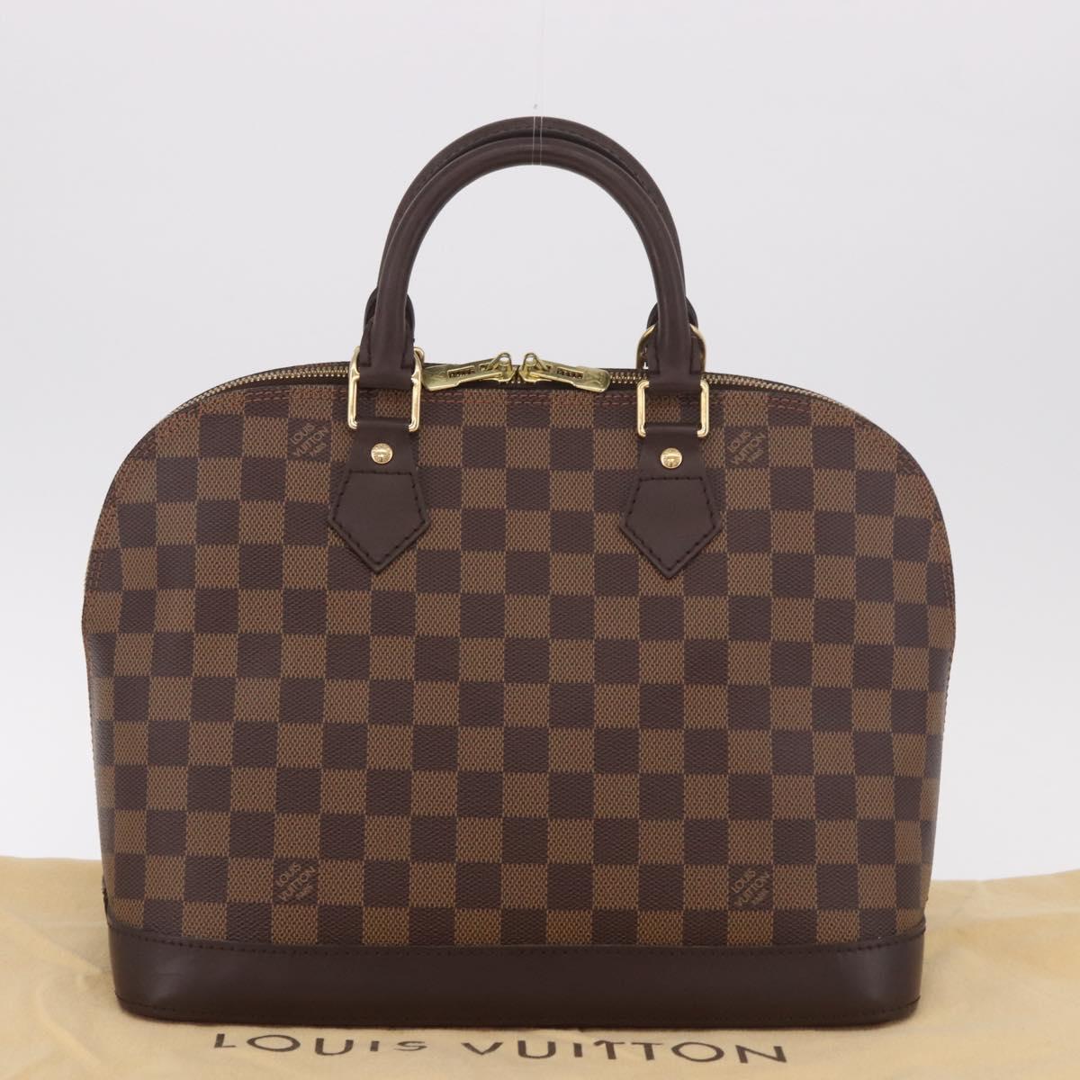 LOUIS VUITTON Damier Ebene Alma Hand Bag N51131 LV Auth 187482V