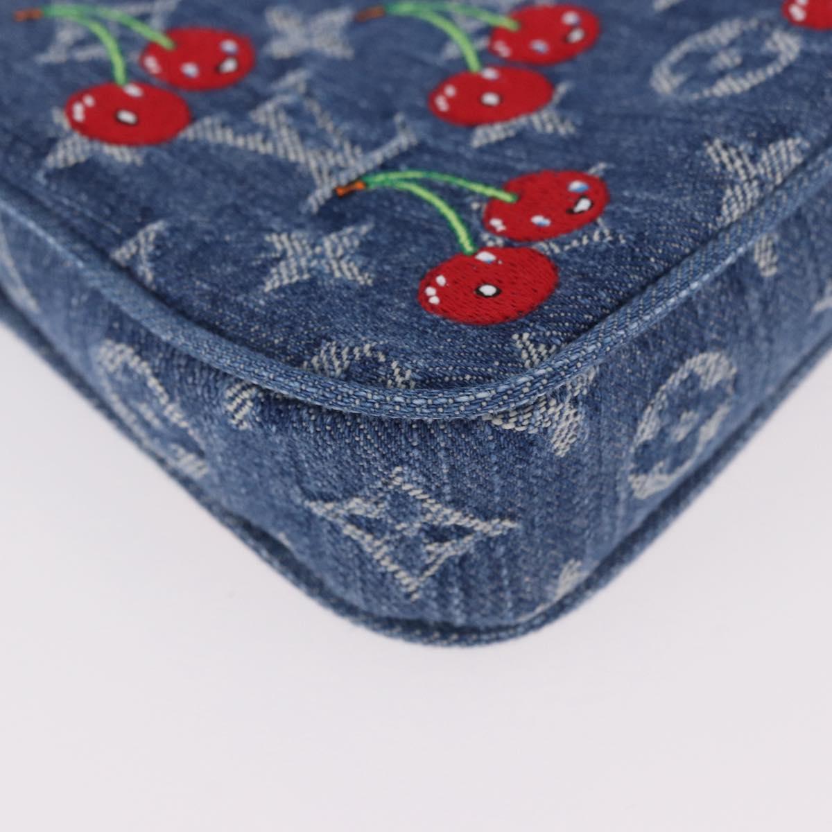 LOUIS VUITTON Monogram Denim Cherry Pochette Accessoires M13994 LV Auth 187483SM