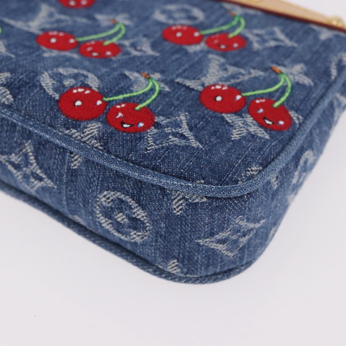 LOUIS VUITTON Monogram Denim Cherry Pochette Accessoires M13994 LV Auth 187483SM