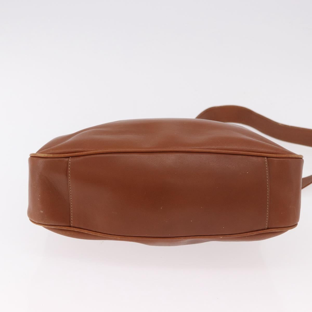 GUCCI Bamboo Shoulder Bag Leather 2way Brown Gold 001 0166 1638 Auth 187484