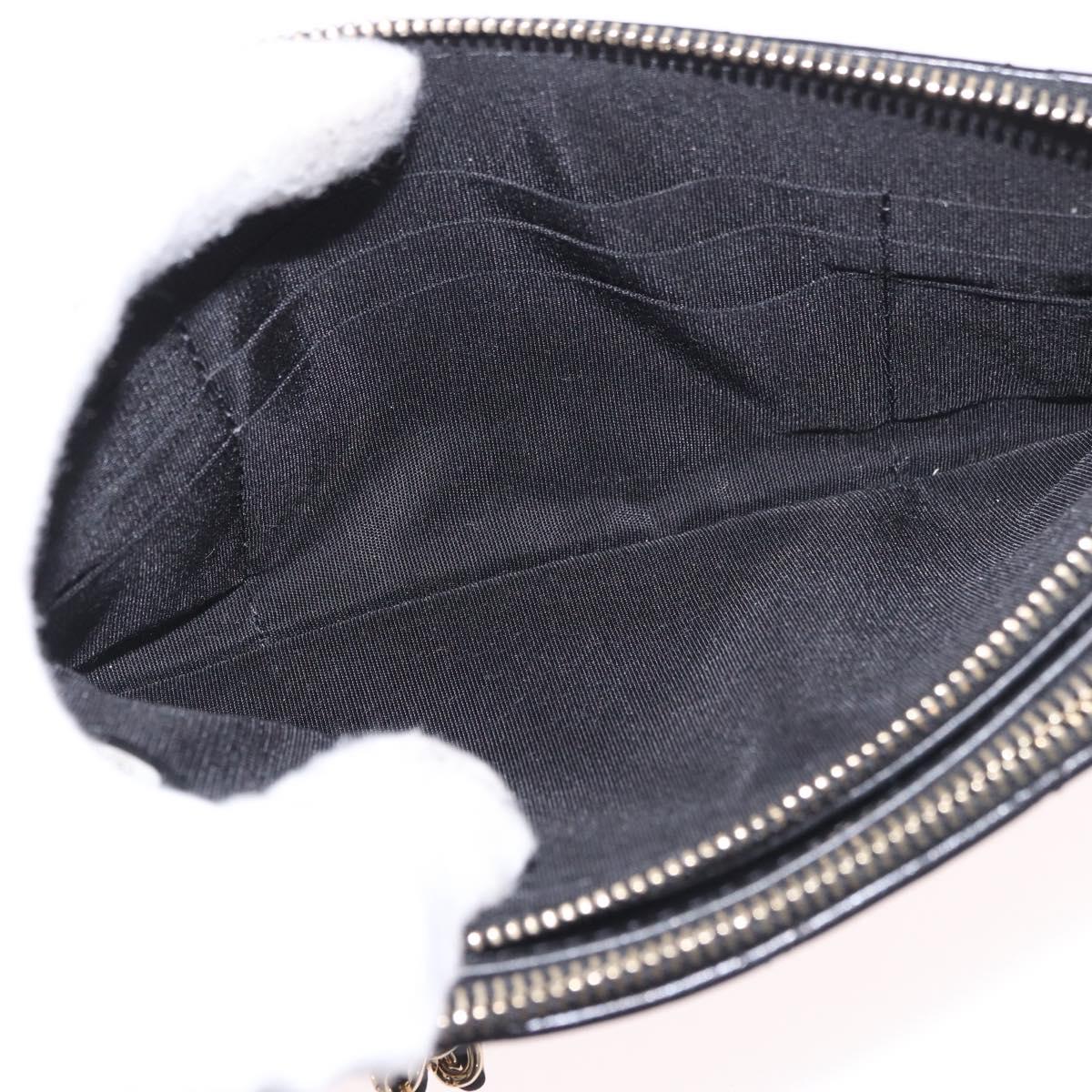 CHANEL Matelasse Chain Shoulder Bag Calf Skin Black Gold CC Auth 187491SAM