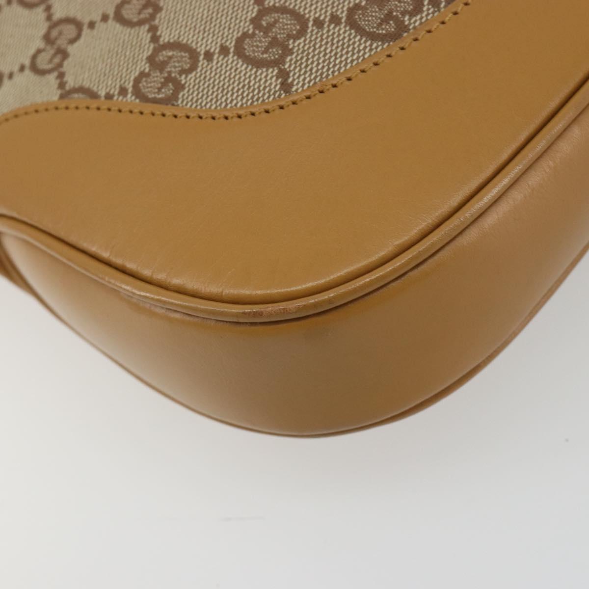 GUCCI GG Canvas Jackie Sherry Line Shoulder Bag Beige Gold 001 3306 Auth 187516V
