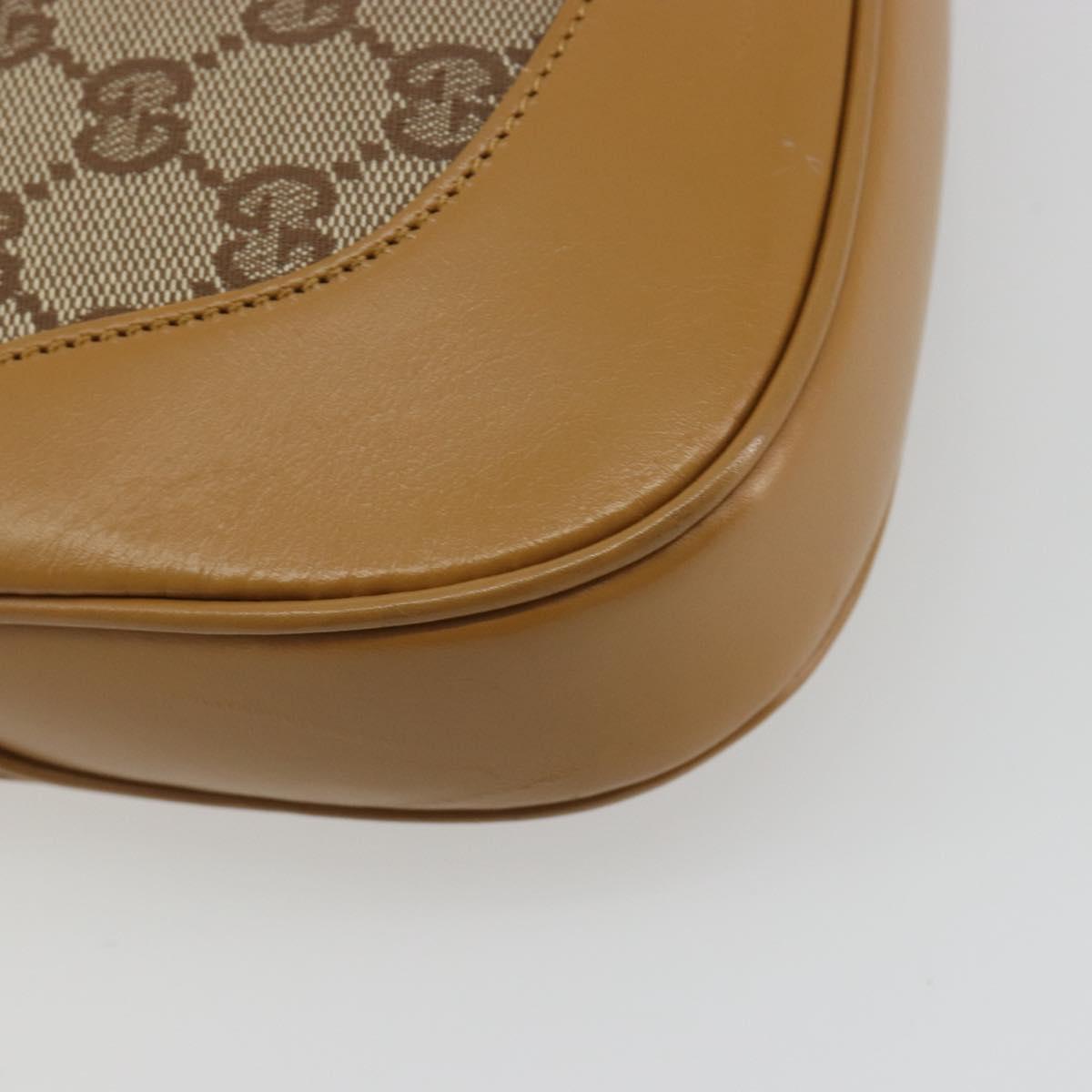 GUCCI GG Canvas Jackie Sherry Line Shoulder Bag Beige Gold 001 3306 Auth 187516V