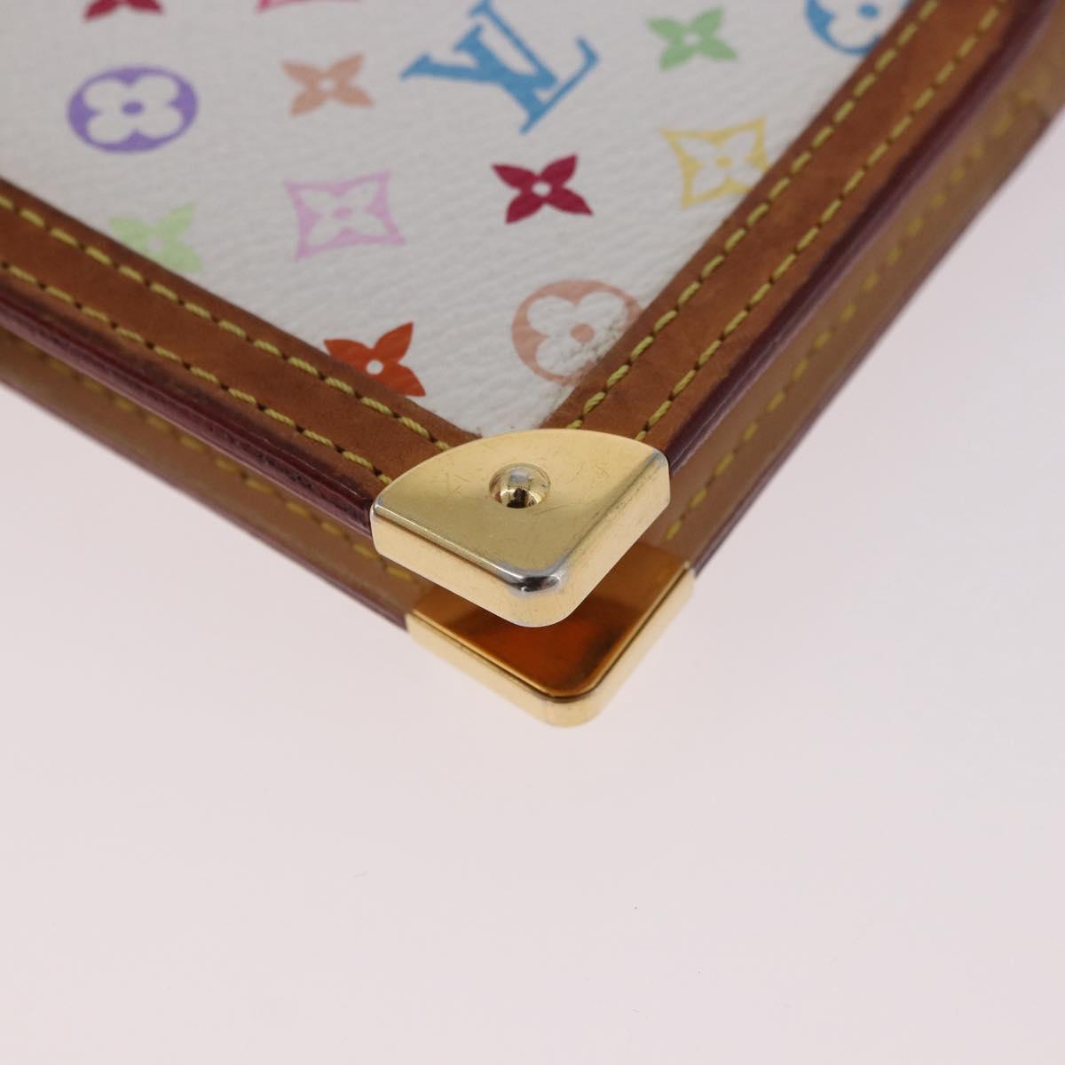 LOUIS VUITTON Monogram Multicolor Agenda PM Cover White R21074 LV Auth 187520
