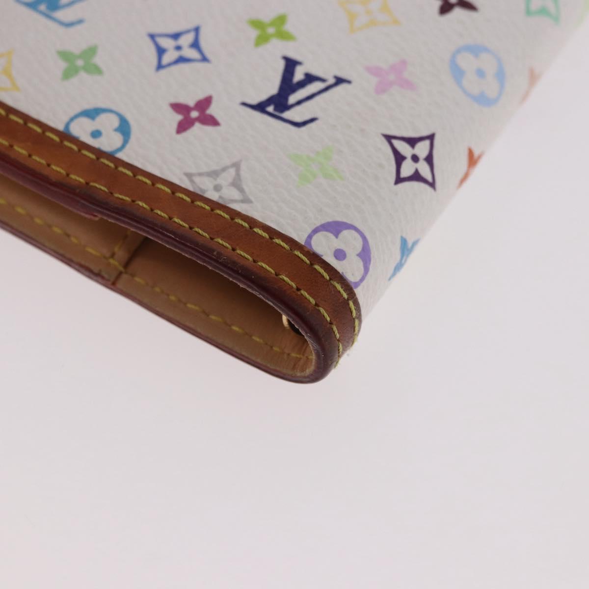 LOUIS VUITTON Monogram Multicolor Agenda PM Cover White R21074 LV Auth 187520