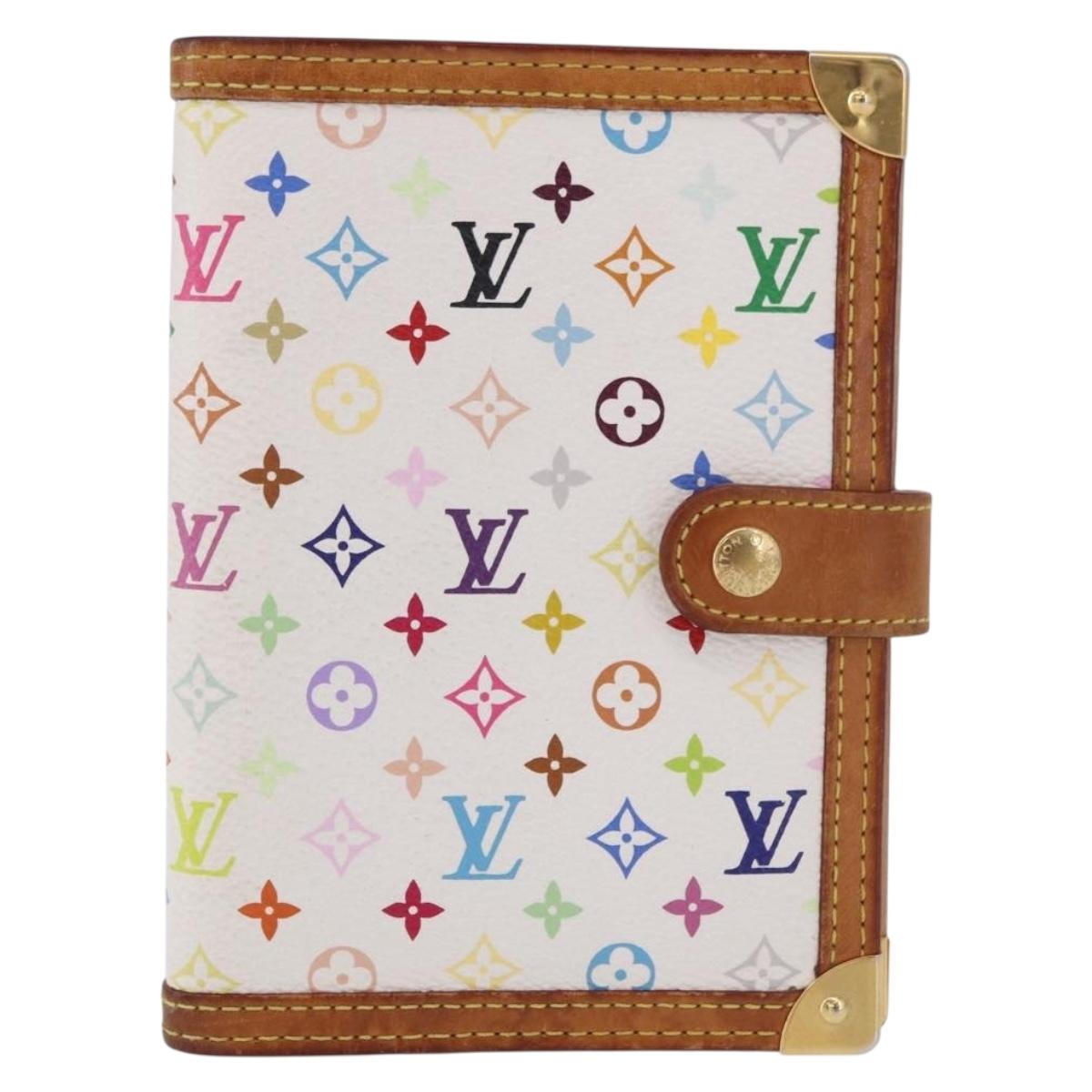 LOUIS VUITTON Monogram Multicolor Agenda PM Cover White R21074 LV Auth 187520
