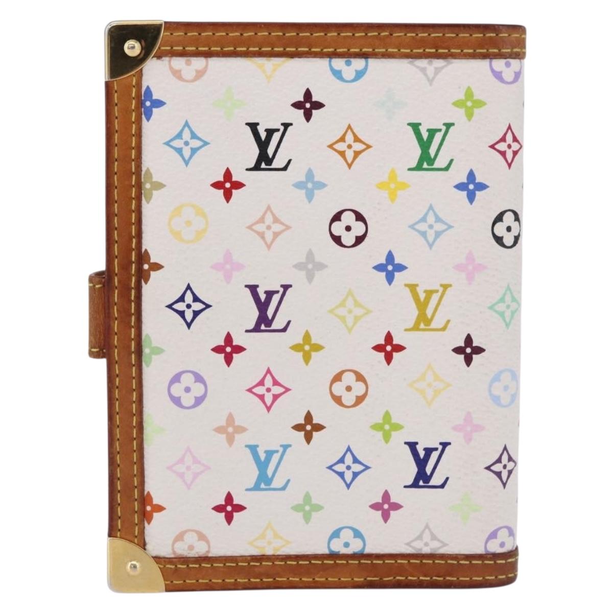 LOUIS VUITTON Monogram Multicolor Agenda PM Cover White R21074 LV Auth 187520