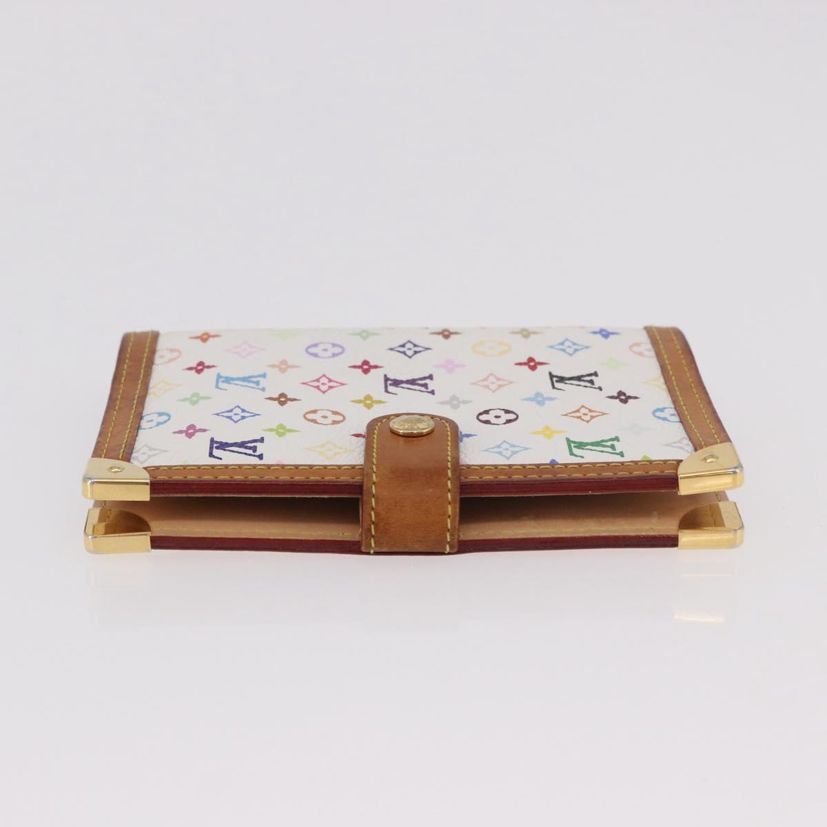 LOUIS VUITTON Monogram Multicolor Agenda PM Cover White R21074 LV Auth 187520