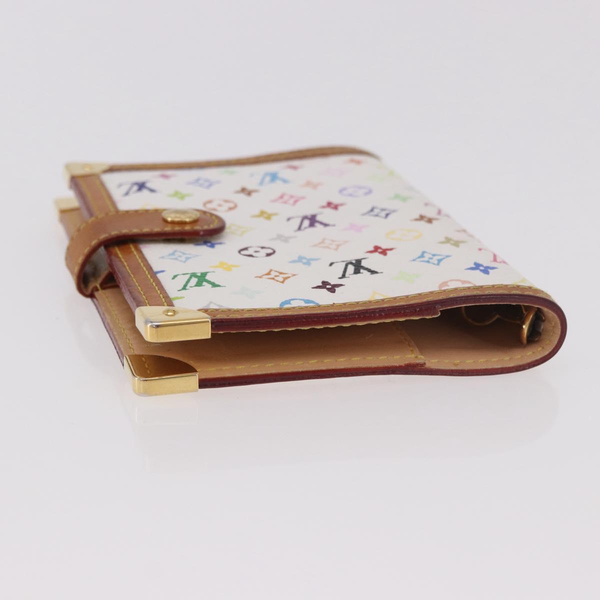 LOUIS VUITTON Monogram Multicolor Agenda PM Cover White R21074 LV Auth 187520