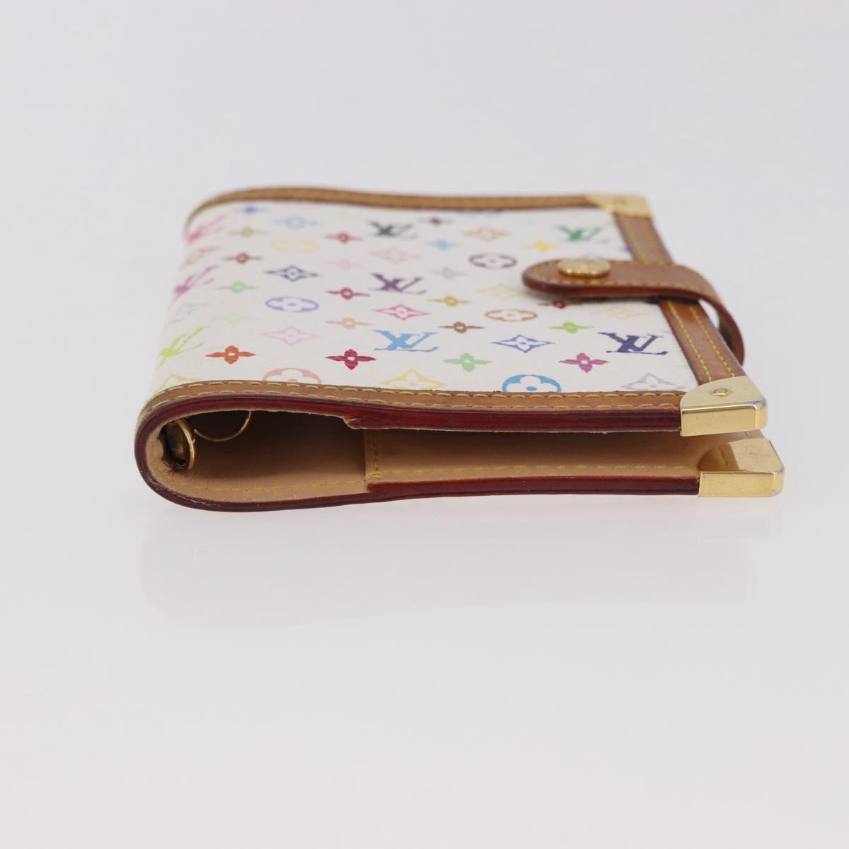 LOUIS VUITTON Monogram Multicolor Agenda PM Cover White R21074 LV Auth 187520
