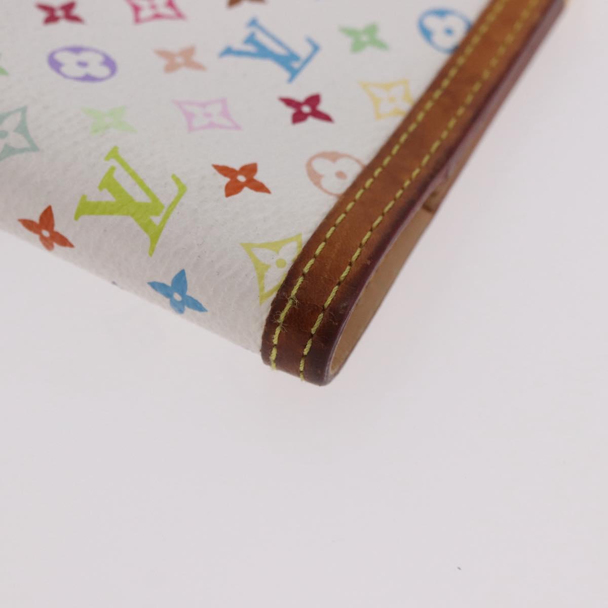 LOUIS VUITTON Monogram Multicolor Agenda PM Cover White R21074 LV Auth 187520
