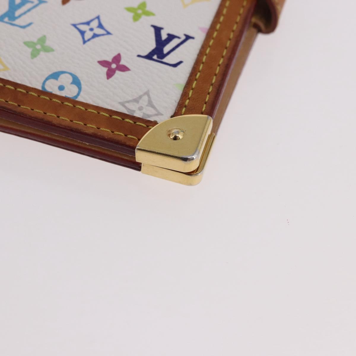LOUIS VUITTON Monogram Multicolor Agenda PM Cover White R21074 LV Auth 187520