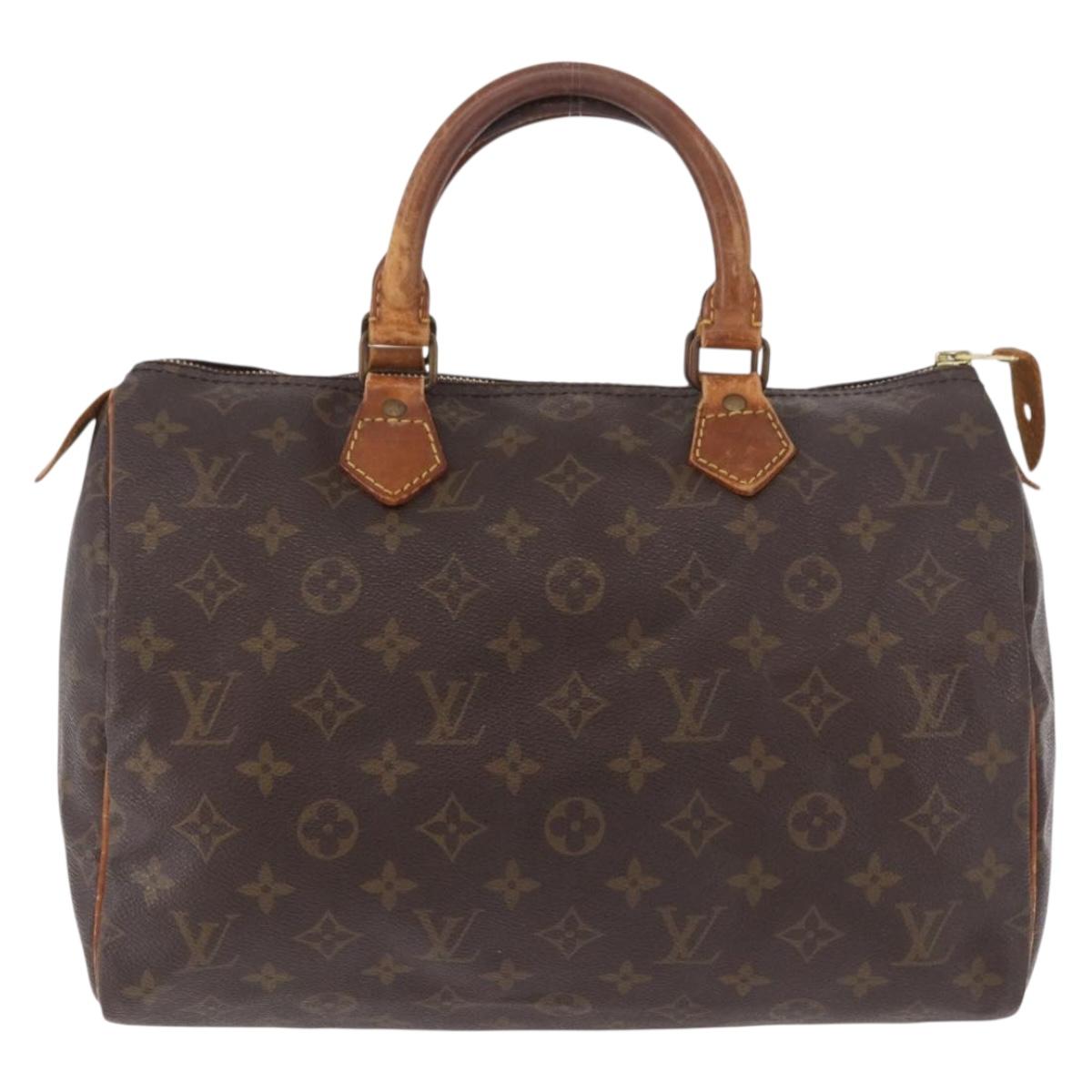 LOUIS VUITTON Monogram Speedy 30 Hand Bag M41526 LV Auth 187524