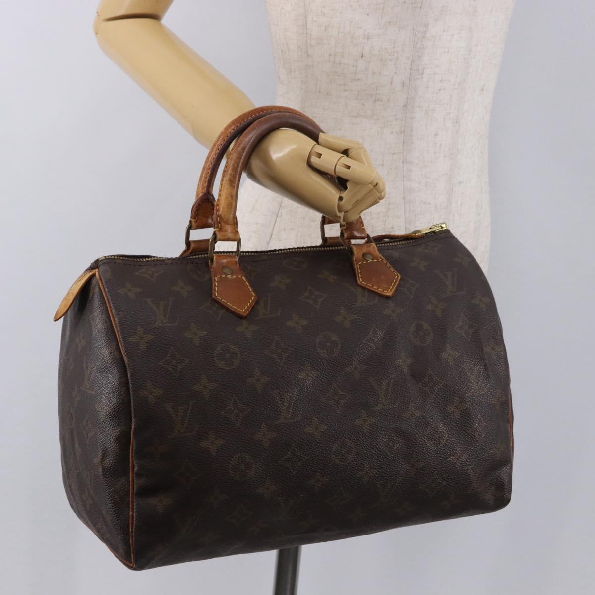 LOUIS VUITTON Monogram Speedy 30 Hand Bag M41526 LV Auth 187524