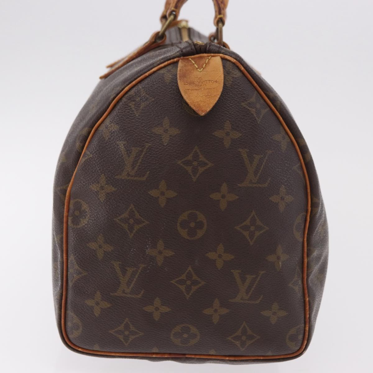 LOUIS VUITTON Monogram Speedy 30 Hand Bag M41526 LV Auth 187524