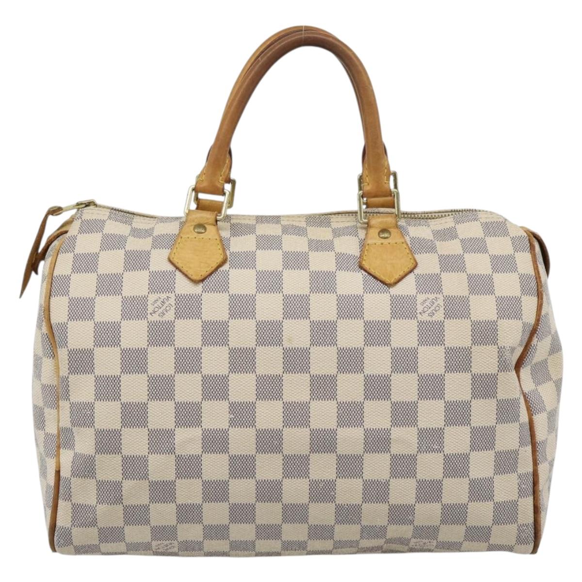 LOUIS VUITTON Damier Azur Speedy 30 Hand Bag N41533 LV Auth 187525
