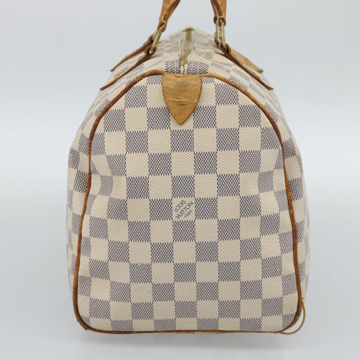 LOUIS VUITTON Damier Azur Speedy 30 Hand Bag N41533 LV Auth 187525
