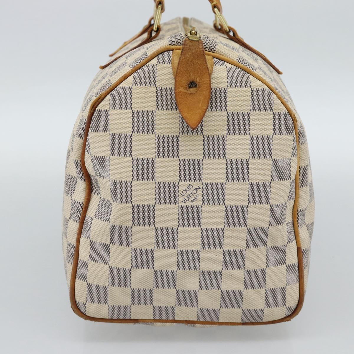 LOUIS VUITTON Damier Azur Speedy 30 Hand Bag N41533 LV Auth 187525