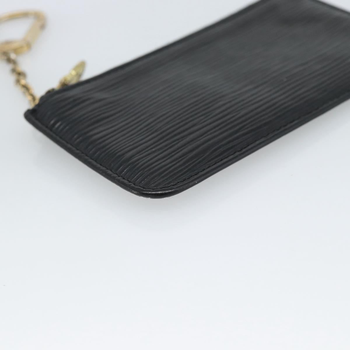 LOUIS VUITTON Epi Pochette Cles Coin Purse Black M63802 LV Auth 187529