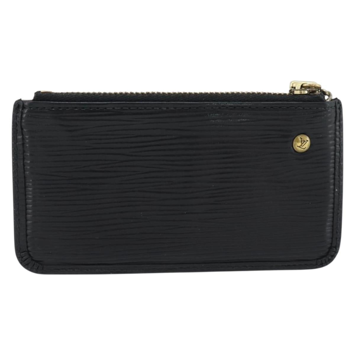 LOUIS VUITTON Epi Pochette Cles Coin Purse Black M63802 LV Auth 187529
