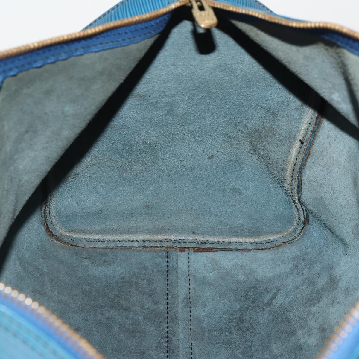 LOUIS VUITTON Epi Keepall 45 Boston Bag Blue M42975 LV Auth 187531
