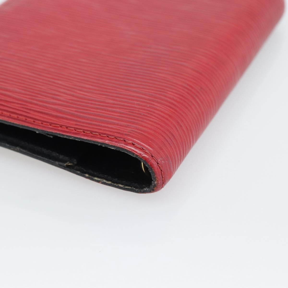 LOUIS VUITTON Epi Agenda PM Day Planner Cover Red R20057 LV Auth 187533
