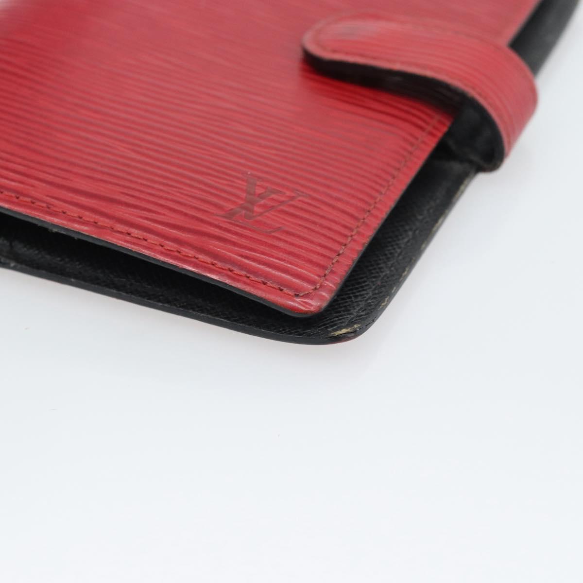 LOUIS VUITTON Epi Agenda PM Day Planner Cover Red R20057 LV Auth 187533