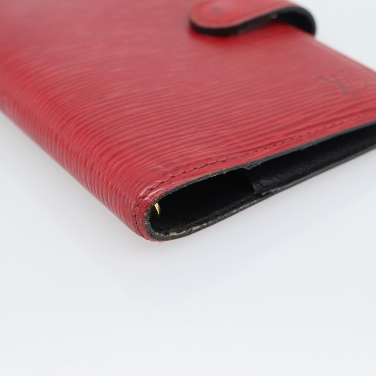 LOUIS VUITTON Epi Agenda PM Day Planner Cover Red R20057 LV Auth 187533