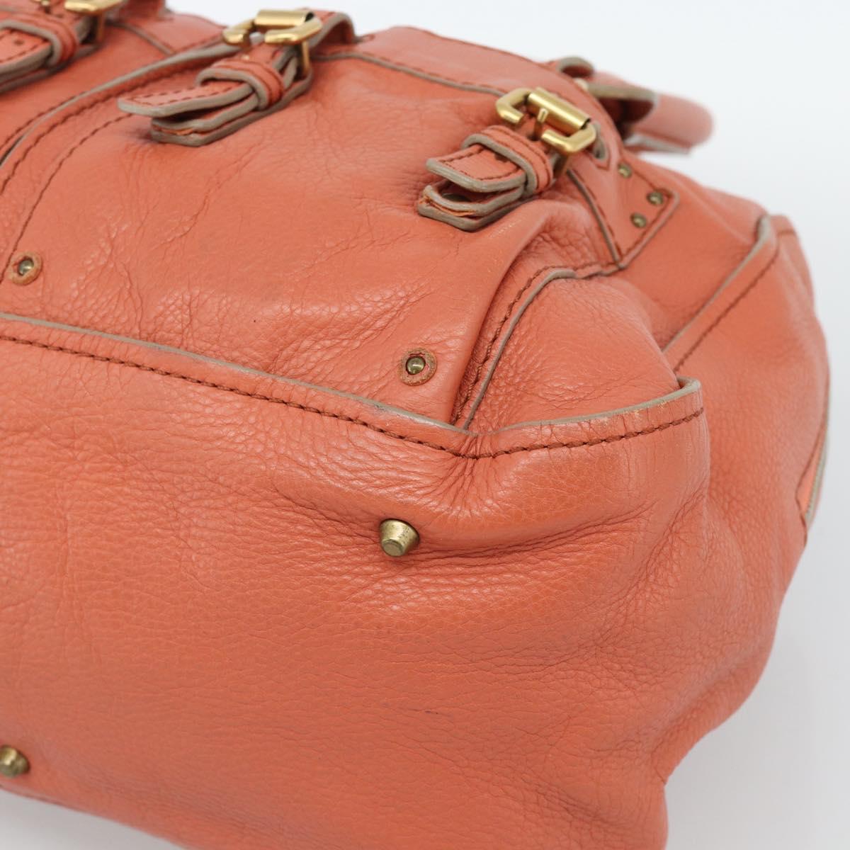 Chloe Paddington Hand Bag Leather Pink Gold Silver Auth 187547V