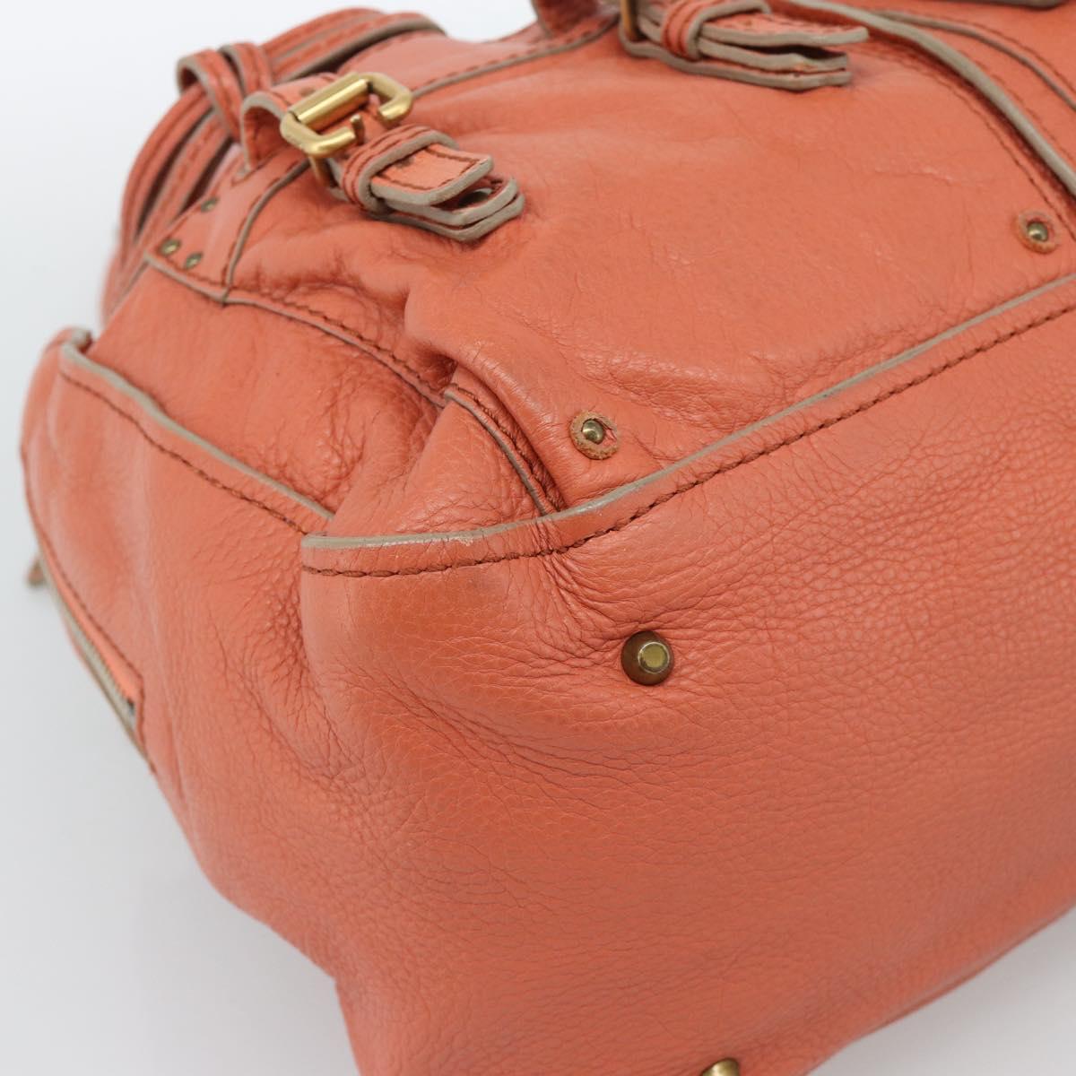 Chloe Paddington Hand Bag Leather Pink Gold Silver Auth 187547V