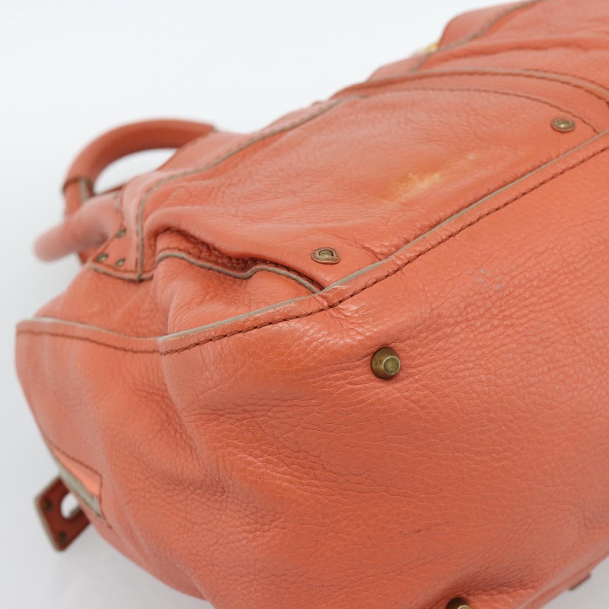 Chloe Paddington Hand Bag Leather Pink Gold Silver Auth 187547V