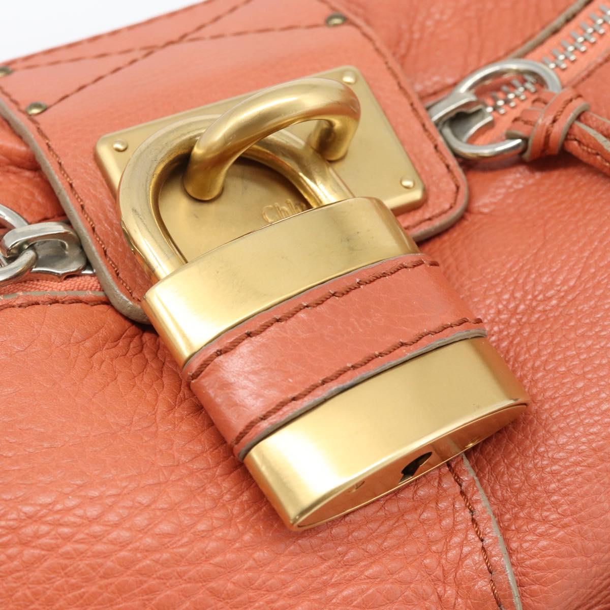 Chloe Paddington Hand Bag Leather Pink Gold Silver Auth 187547V