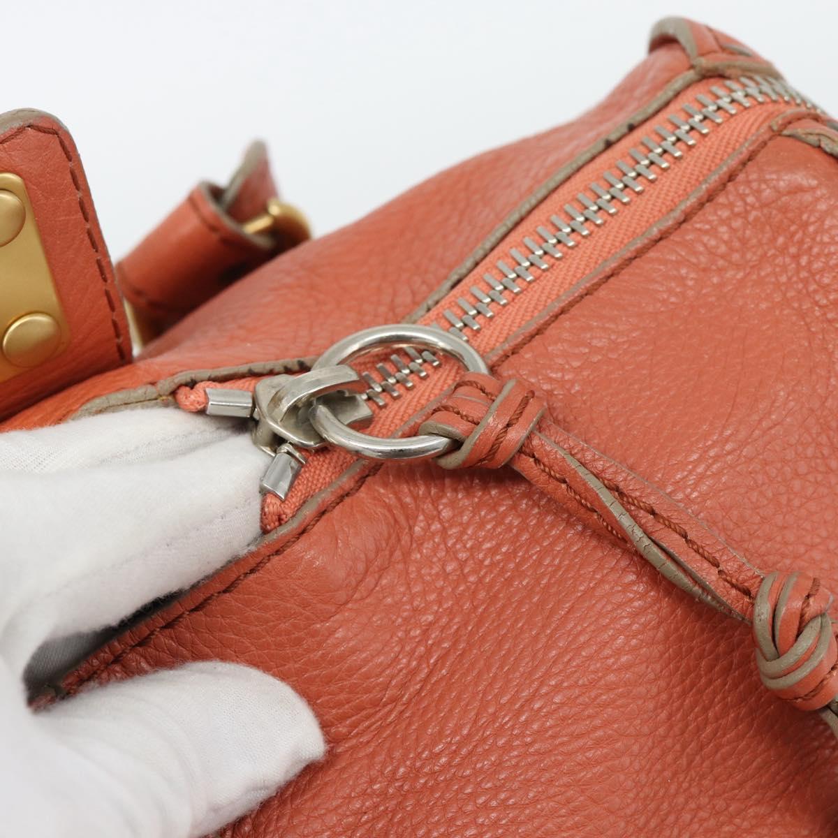 Chloe Paddington Hand Bag Leather Pink Gold Silver Auth 187547V