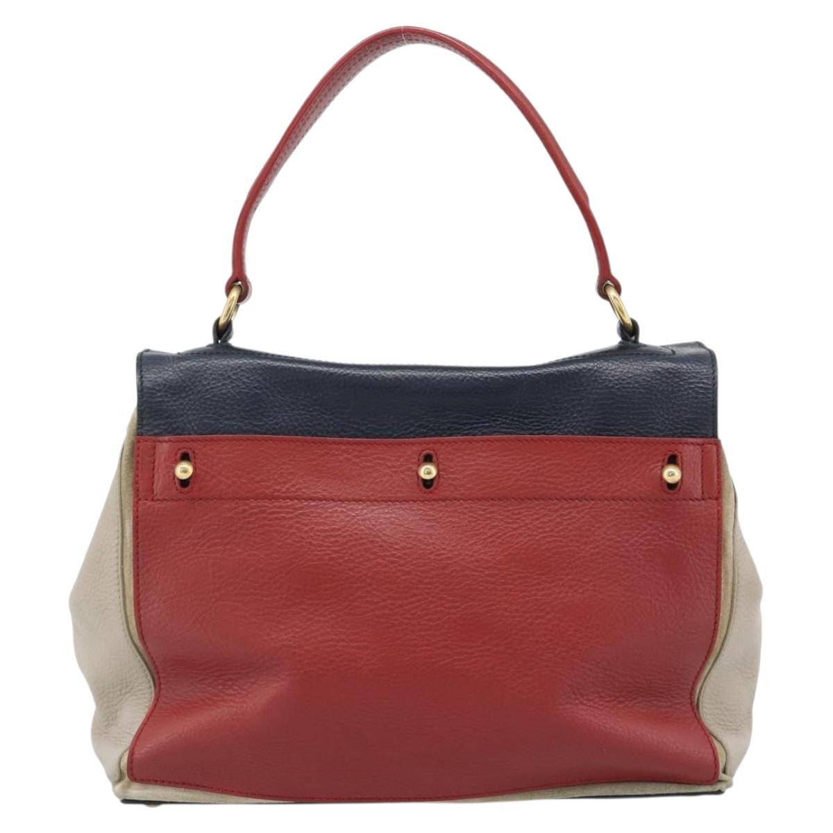 Salvatore Ferragamo Shoulder Bag Leather Beige Gold Auth 187550A