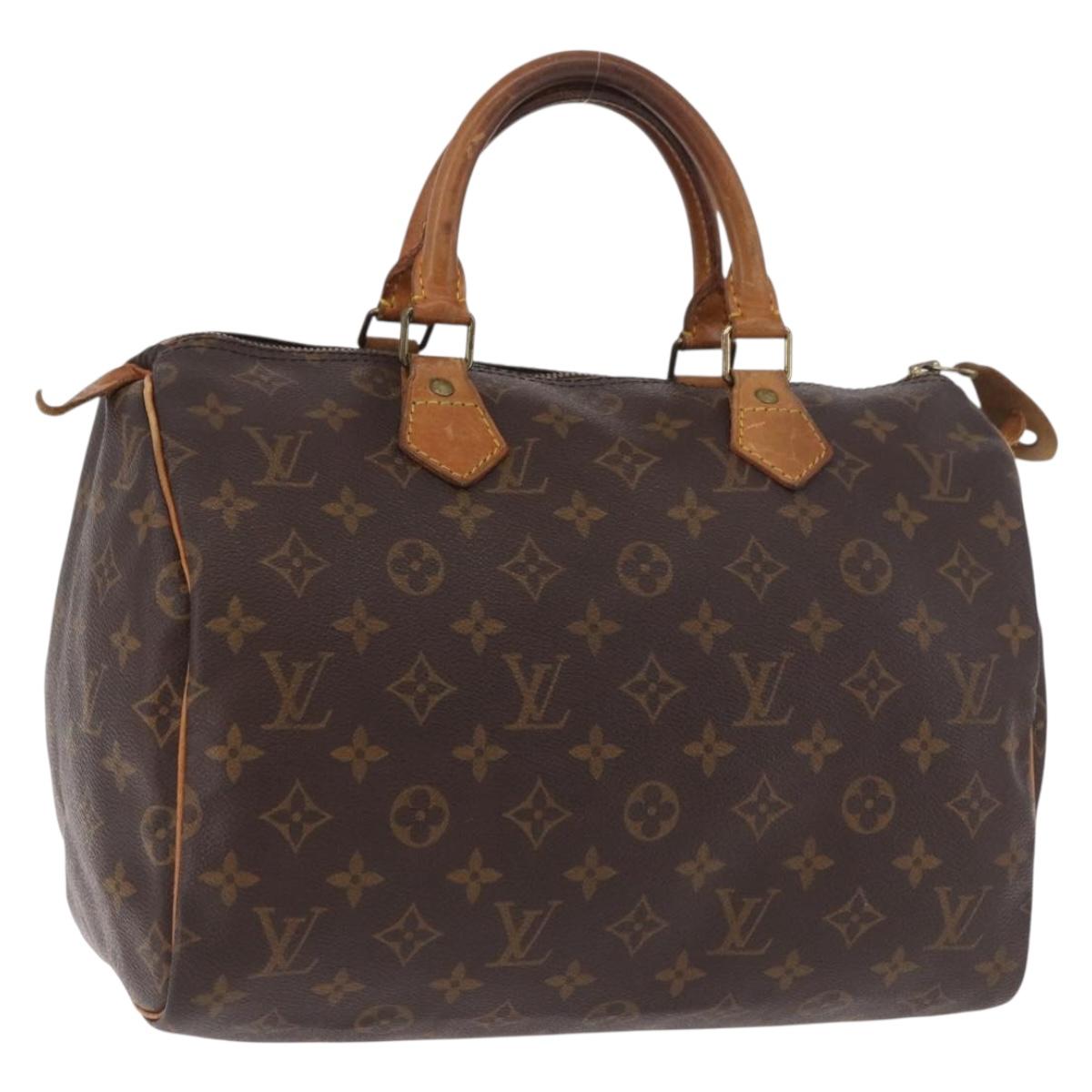 LOUIS VUITTON Monogram Speedy 30 Hand Bag M41526 LV Auth 187555
