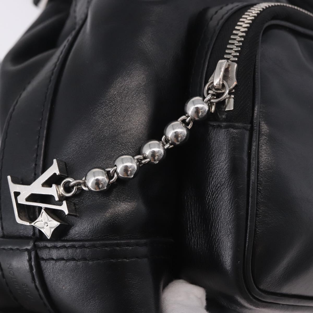 LOUIS VUITTON Noe Cargo Shoulder Bag Leather Black M13985 LV Auth 187562SAV