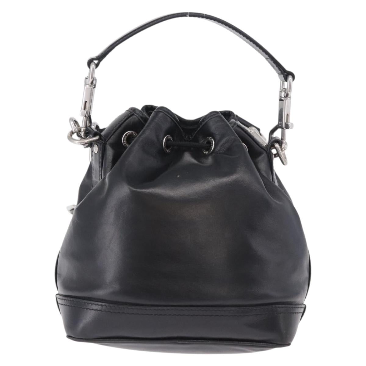 LOUIS VUITTON Noe Cargo Shoulder Bag Leather Black M13985 LV Auth 187562SAV