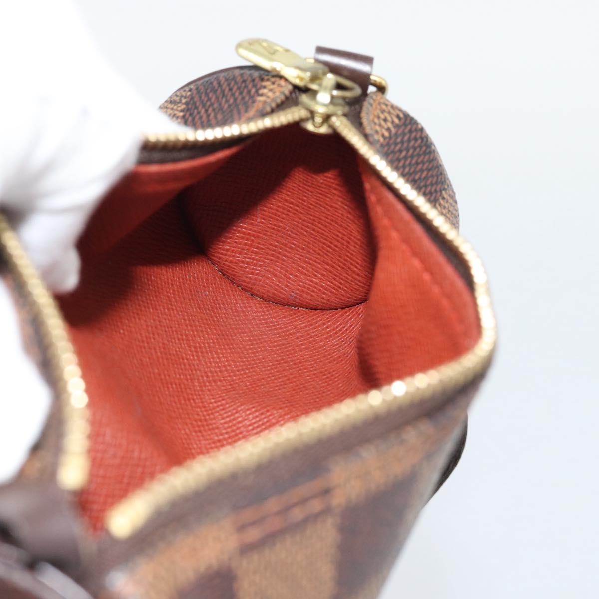 LOUIS VUITTON Damier Ebene Papillon Pouch LV Auth 187564