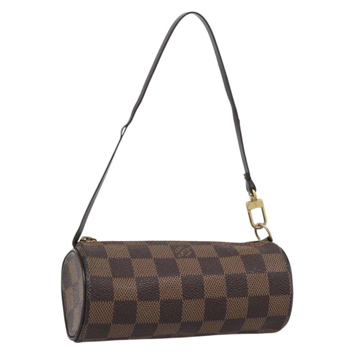 LOUIS VUITTON Damier Ebene Papillon Pouch LV Auth 187564