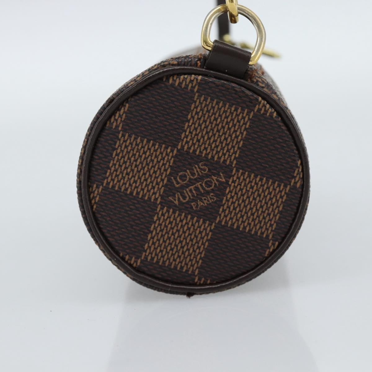 LOUIS VUITTON Damier Ebene Papillon Pouch LV Auth 187564