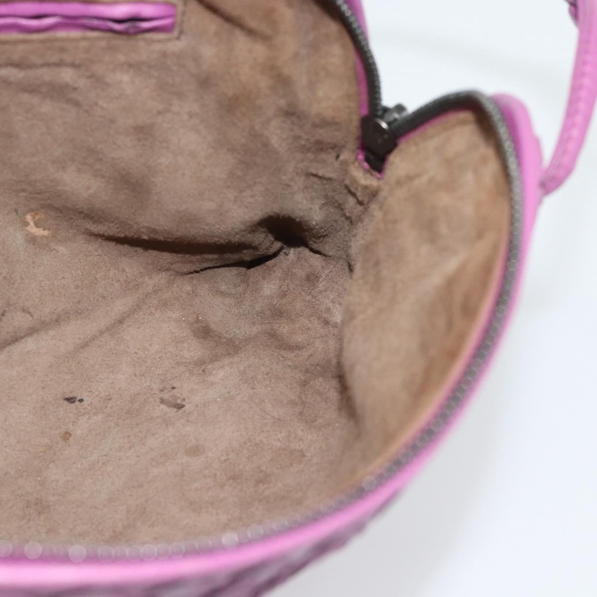 BOTTEGA VENETA INTRECCIATO Shoulder Bag Leather Purple Auth 187568A