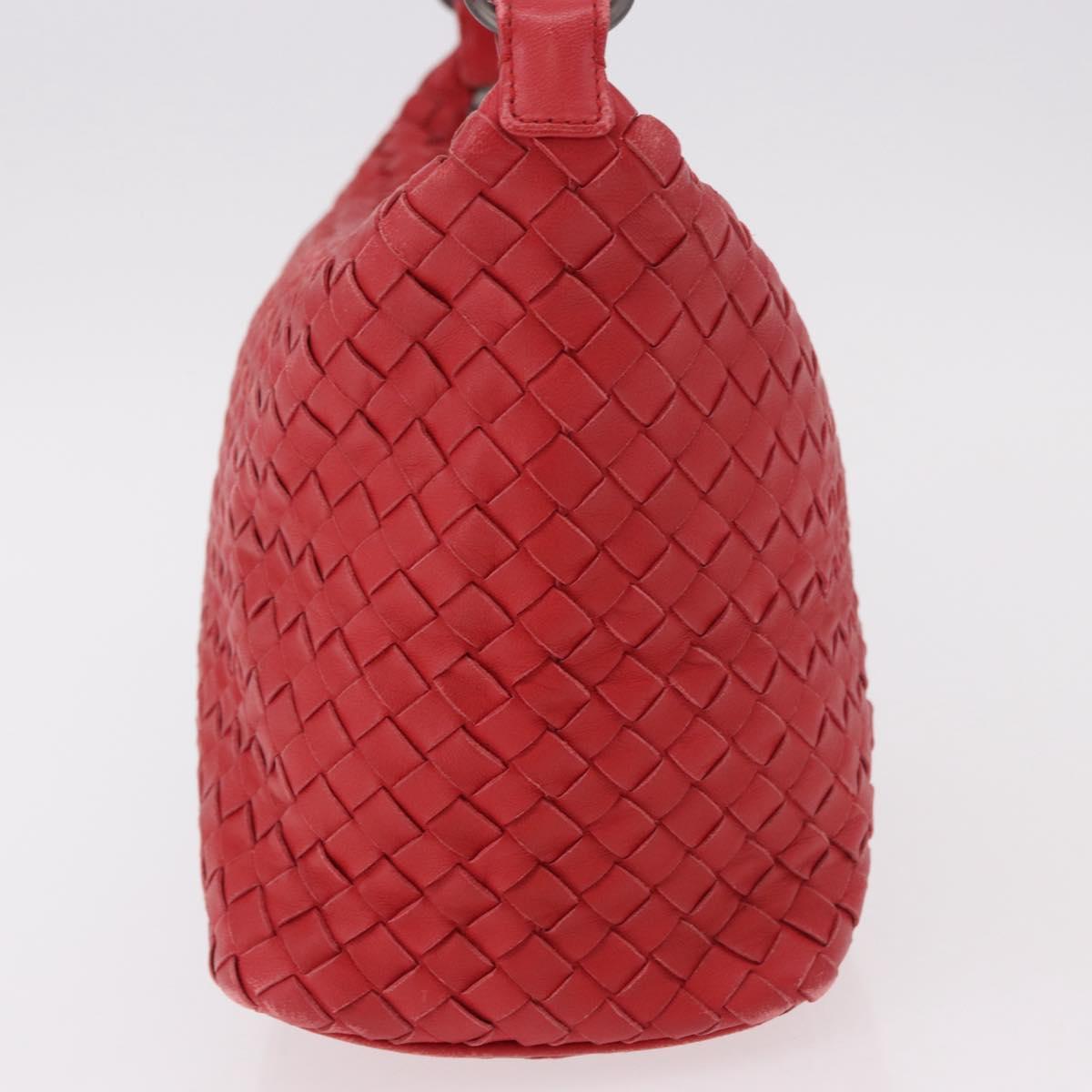 BOTTEGA VENETA INTRECCIATO Shoulder Bag Leather Red 239988 Auth 187569V