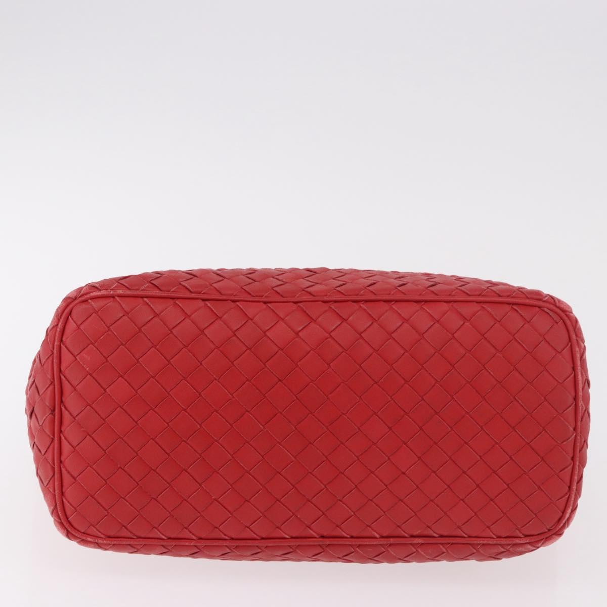 BOTTEGA VENETA INTRECCIATO Shoulder Bag Leather Red 239988 Auth 187569V