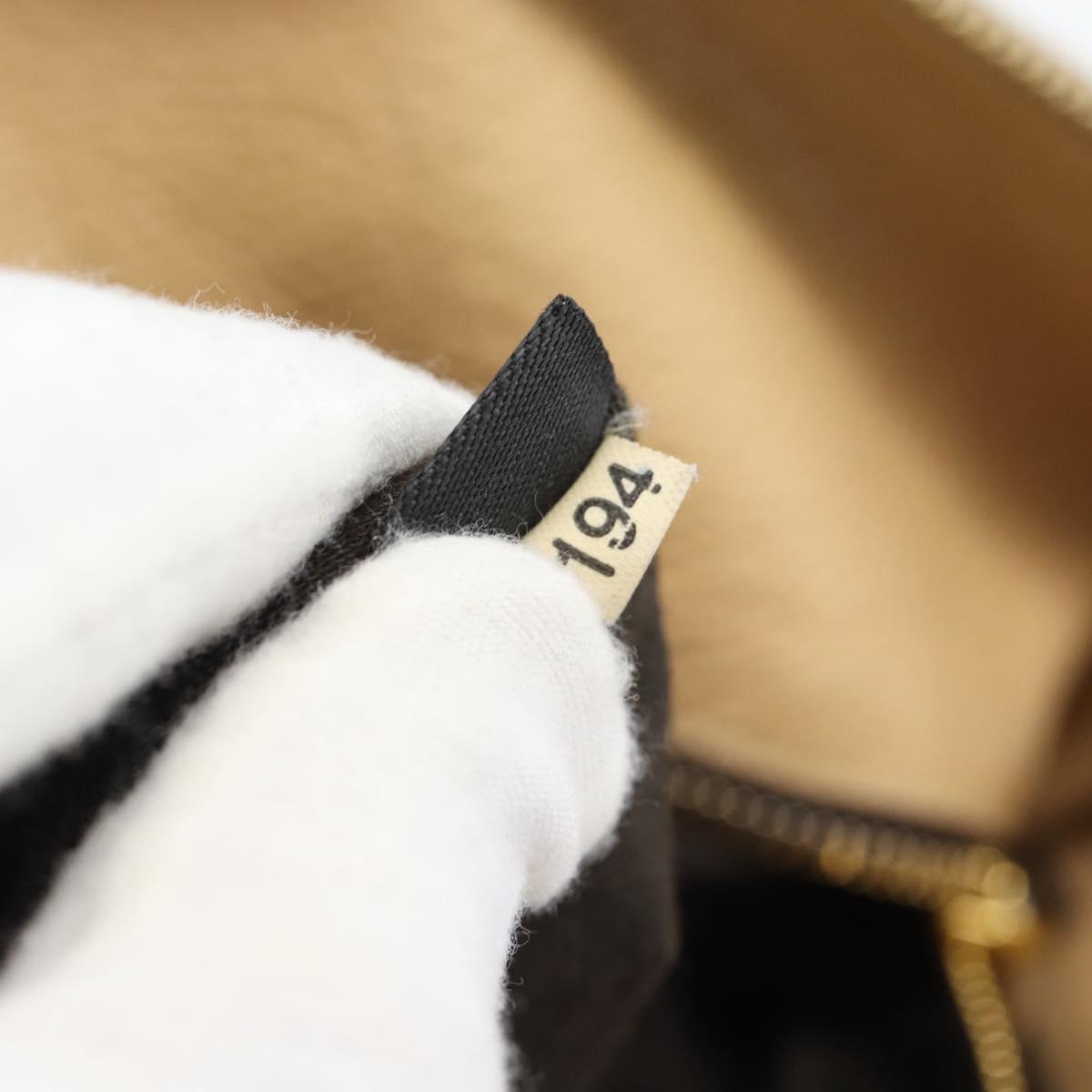 Miu Miu Hand Bag Leather 2way Beige Gold Auth 187573